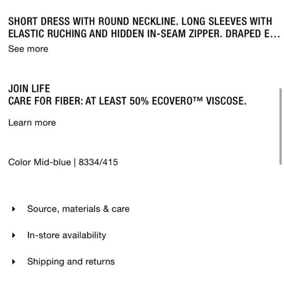 ZARA DRAPED PRINT DRESS Mid-blue 0/8334/4 Size XSmall - Picture 11 of 11